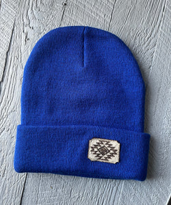 Blue Toque - Aztec Hide Patch