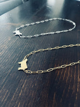 Load image into Gallery viewer, Gold Paper Clip Showstock Necklace - all livestock options available
